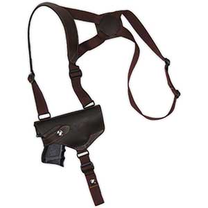 New Barsony Shoulder Holster Shield 9mm | Brown Leather