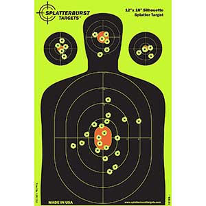 Splatterburst Silhouette Shooting Targets | Fluorescent Impact