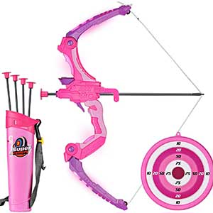 SainSmart Suction Cup Bow and Arrow Set | Pink Set