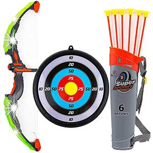 Toysery Suction Cup Bow and Arrow Set | LED Lights