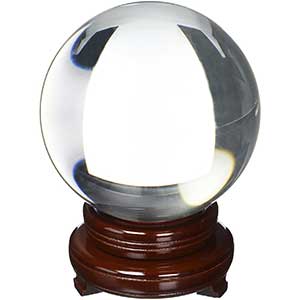 Amlong Crystal Crystal Ball for Scrying | Re-constituted Crystal